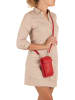Lia Biassoni Leder-Handytasche "Cerca" in Rot - (B)11 x (H)19 x (T)4 cm