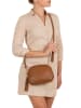 Lia Biassoni Leder-Umhängetasche "Flumendosa" in Camel - (B)23 x (H)17 x (T)7 cm