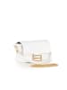 Lia Biassoni Leder-Umhängetasche "Tagliamento" in Weiß - (B)22 x (H)15 x (T)6 cm