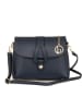 Lia Biassoni Leder-Umhängetasche "Perotto" in Dunkelblau - (B)25 x (H)19 x (T)9 cm