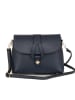 Lia Biassoni Leren schoudertas "Perotto" donkerblauw - (B)25 x (H)19 x (D)9 cm