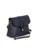 Lia Biassoni Leren schoudertas "Perotto" donkerblauw - (B)25 x (H)19 x (D)9 cm