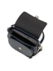 Lia Biassoni Leren schoudertas "Accesa" donkerblauw - (B)24 x (H)18 x (D)12 cm