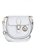 Lia Biassoni Leren schoudertas "Accesa" wit - (B)24 x (H)18 x (D)12 cm