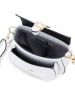 Lia Biassoni Leder-Umhängetasche "Accesa" in Weiß - (B)24 x (H)18 x (T)12 cm