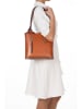 Lia Biassoni Leder-Schultertasche in Hellbraun - (B)28 x (H)55 x (T)9 cm