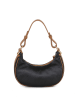 Lia Biassoni Leder-Schultertasche "Acquato" in Schwarz - (B)26 x (H)17 x (T)7 cm