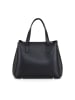 Lia Biassoni Leder-Henkeltasche "Verney" in Schwarz - (B)28 x (H)21 x (T)12 cm