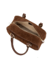 Lia Biassoni Leder-Henkeltasche "Suede" in Braun - (B)27 x (H)14 x (T)12 cm