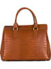 Mia Tomazzi Leren handtas "Rezia" camel - (B)36 x (H)28 x (D)18 cm
