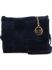 Mia Tomazzi Leren schoudertas "Empoli" donkerblauw - (B)23 x (H)17 x (D)5 cm