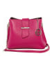 Mia Tomazzi Leder-Umhängetasche "Cipria" in Pink - (B)21 x (H)17 x (T)10 cm