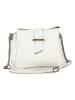 Mia Tomazzi Leder-Umhängetasche "Cipria" in Weiß - (B)21 x (H)17 x (T)10 cm
