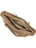 Mia Tomazzi Leder-Shopper "Cilento" in Taupe - (B)58 x (H)42 x (T)14 cm