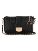 Mia Tomazzi Leder-Umhängetasche in Schwarz - (B)25 x (H)16 x (T)8 cm