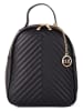 Mia Tomazzi Leder-Rucksack "Ariberto" in Schwarz - (B)23 x (H)26 x (T)11 cm
