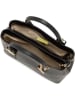 Mia Tomazzi Leder-Henkeltasche in Schwarz - (B)31 x (H)24 x (T)11 cm