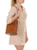 Mia Tomazzi Leder-Schultertasche in Hellbraun - (B)28 x (H)26 x (T)10 cm