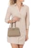 Mia Tomazzi Leren schoudertas ''Zacconi'' beige - (B)24 x (H)18 x (D)14 cm