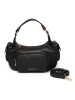 Mia Tomazzi Leren schoudertas ''Bechi'' zwart - (B)32 x (H)19 x (D)12 cm
