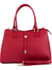 Lia Biassoni Leder-Henkeltasche in Rot - (B)35 x (H)25 x (T)11 cm