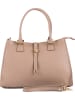 Lia Biassoni Leren handtas taupe - (B)35 x (H)25 x (D)11 cm