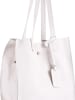 Lia Biassoni Leder-Schultertasche "Busento" in Weiß - (B)34 x (H)28 x (T)12 cm