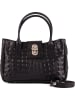 Lia Biassoni Leren handtas "Coscile" zwart - (B)26 x (H)17 x (D)12 cm