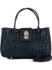 Lia Biassoni Leren handtas donkerblauw - (B)26 x (H)17 x (D)12 cm