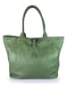 Lia Biassoni Leder-Henkeltasche in Grün - (B)38 x (H)22 x (T)6 cm