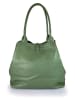 Lia Biassoni Leder-Henkeltasche in Grün - (B)38 x (H)22 x (T)6 cm