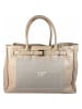 Lia Biassoni Leder-Henkeltasche in Beige - (B)38 x (H)28 x (T)15 cm