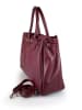 Lia Biassoni Leren handtas "Ampollino" bordeaux - (B)38 x (H)28 x (D)15 cm