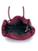 Lia Biassoni Leder-Henkeltasche "Ampollino" in Bordeaux - (B)38 x (H)28 x (T)15 cm