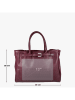 Lia Biassoni Leder-Henkeltasche "Ampollino" in Bordeaux - (B)38 x (H)28 x (T)15 cm
