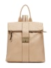 Lia Biassoni Leren rugzak beige - (B)34 x (H)41 x (D)12 cm
