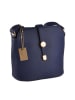 Lia Biassoni Leder-Umhängetasche in Dunkelblau - (B)29 x (H)26 x (T)12 cm