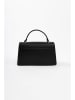Lia Biassoni Leder-Henkeltasche in Schwarz - (B)25 x (H)16 x (T)7 cm