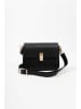 Lia Biassoni Leren schoudertas zwart - (B)22 x (H)16 x (D)7 cm