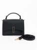 Lia Biassoni Leder-Henkeltasche "Fegana" in Schwarz - (B)20 x (H)14 x (T)8 cm