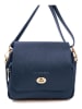 Lia Biassoni Leder-Umhängetasche in Dunkelblau - (B)23 x (H)20 x (T)9 cm