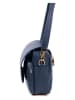 Lia Biassoni Leren schoudertas donkerblauw - (B)23 x (H)20 x (D)9 cm