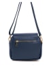 Lia Biassoni Leren schoudertas donkerblauw - (B)23 x (H)20 x (D)9 cm
