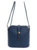 Lia Biassoni Leder-Umhängetasche in Dunkelblau - (B)24 x (H)22 x (T)10 cm