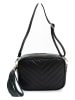 Lia Biassoni Leder-Umhängetasche  in Schwarz - (B)22 x (H)16 x (T)7 cm