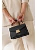 Lia Biassoni Leren handtas zwart - (B)20 x (H)14 x (D)7 cm