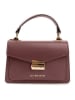 Lia Biassoni Leder-Henkeltasche in Bordeaux - (B)20 x (H)14 x (T)7 cm