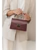 Lia Biassoni Leren handtas bordeaux - (B)20 x (H)14 x (D)7 cm