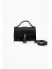Lia Biassoni Leder-Henkeltasche in Schwarz - (B)20 x (H)13 x (T)6 cm