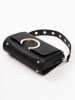 Lia Biassoni Leder-Schultertasche "Solano" in Schwarz - (B)24 x (H)16 x (T)8 cm